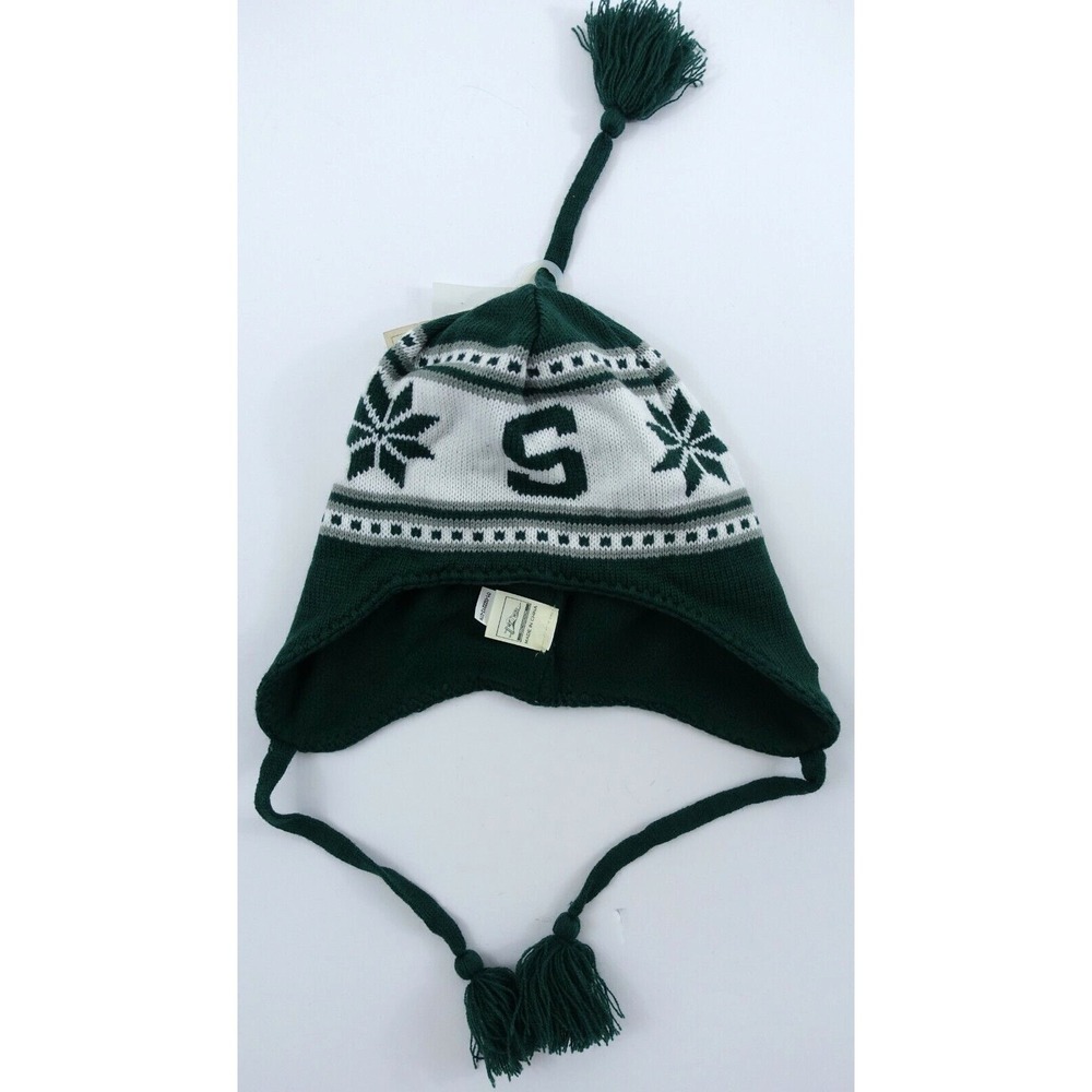 Michigan State Spartans Kids Unisex Beanie Trapper Hat Fits 4 and up